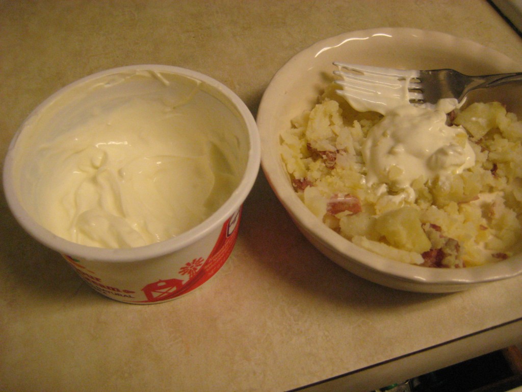 To that I added about 1 1/2 tablespoons of sour cream.